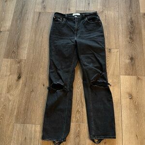Abercrombie Black Distress Denim Jeans
